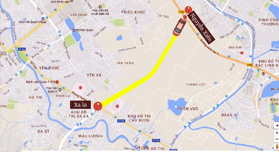 Quy hoạch đường đại lộ Chu Văn An, tuyến đường Xa La - Nguyễn Xiển