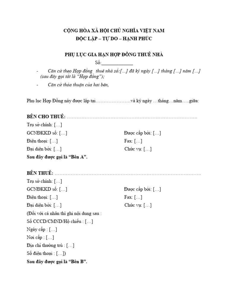 Mẫu Thanh Lý Hợp Đồng Thuê Nhà Trước Thời Hạn Mới Nhất 2026